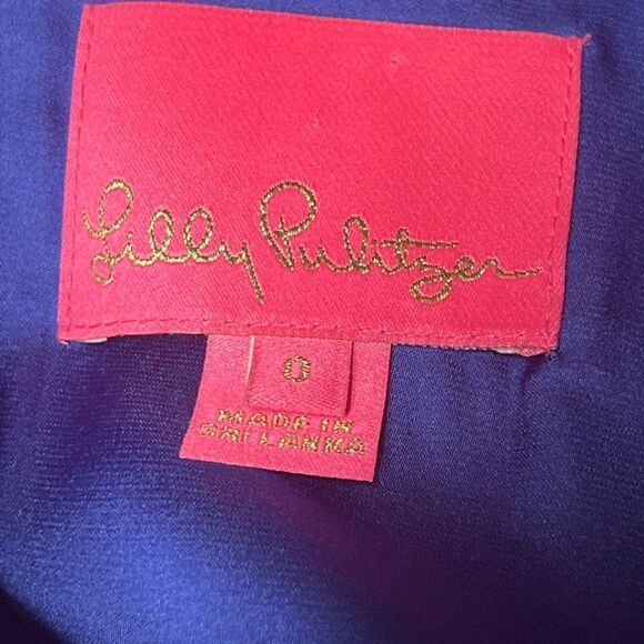 NWOT Lilly Pulitzer Donna Romper Galaxy Blue What The Shell Sz 0 - Picture 7 of 7